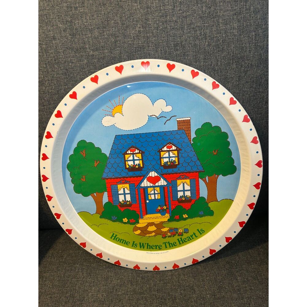 Vintage Home Is Where The Heart Is Serving Tray 80 Cottagecore Grandmacore Decor